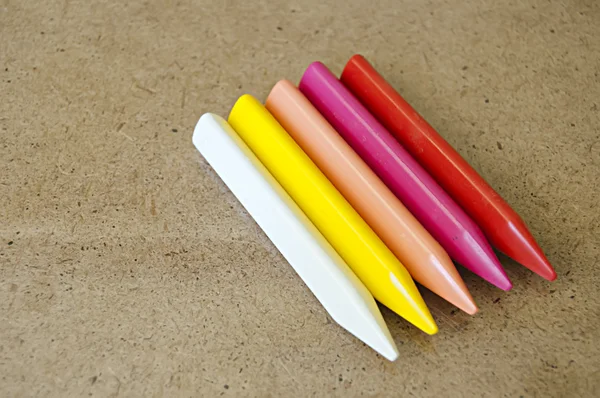 A stack of colorful crayons — Stock Photo, Image
