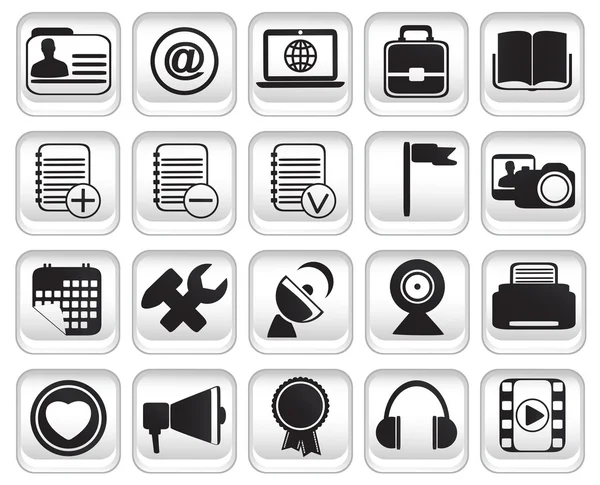 Establecer iconos de botones de comunidad - parte 2 — Archivo Imágenes Vectoriales