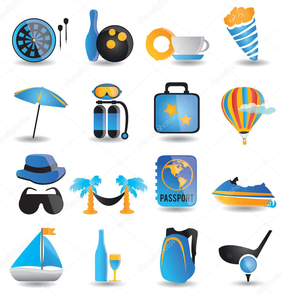 Set of travel icons - part 1