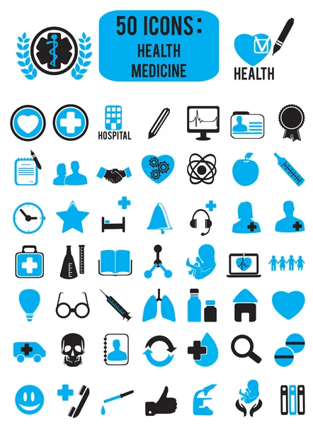 Σύνολο ιατρική υγεία εικονιδίων — Διανυσματικό Αρχείο