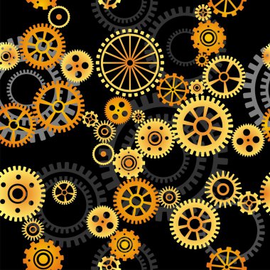 Seamless vector background - gears