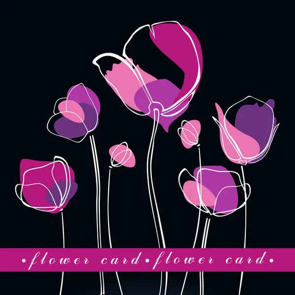 Fondo de flores con tulipanes — Archivo Imágenes Vectoriales