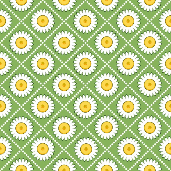 Seamless daisy background — Stock Vector