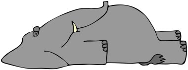 Dead Elephant clipart