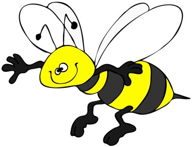 Smiling bee clipart