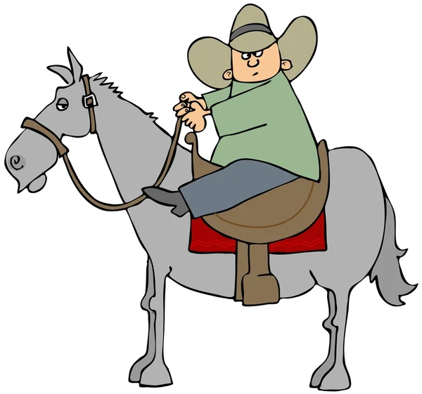 Boy on a horse — Stock Photo, Image