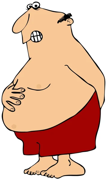 Hombre con estómago Ache — Foto de Stock
