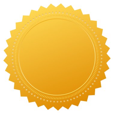 Vector blank gold certificate