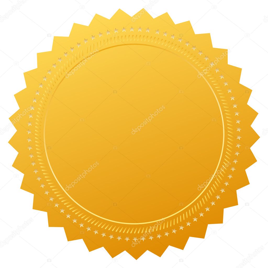 Vector blank gold certificate