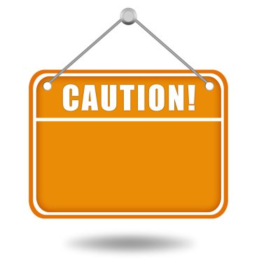 Caution signboard clipart