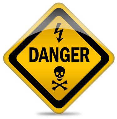 Danger warning sign clipart