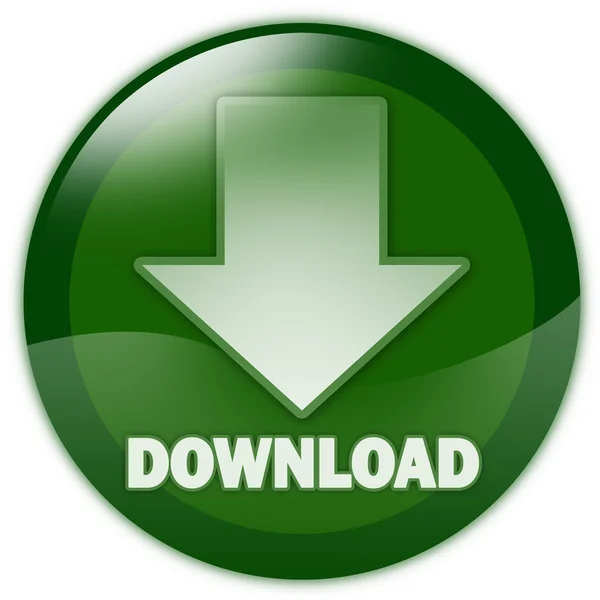 Botão de download verde — Fotografia de Stock