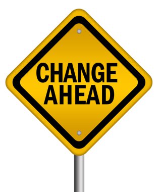 Change ahead sign clipart