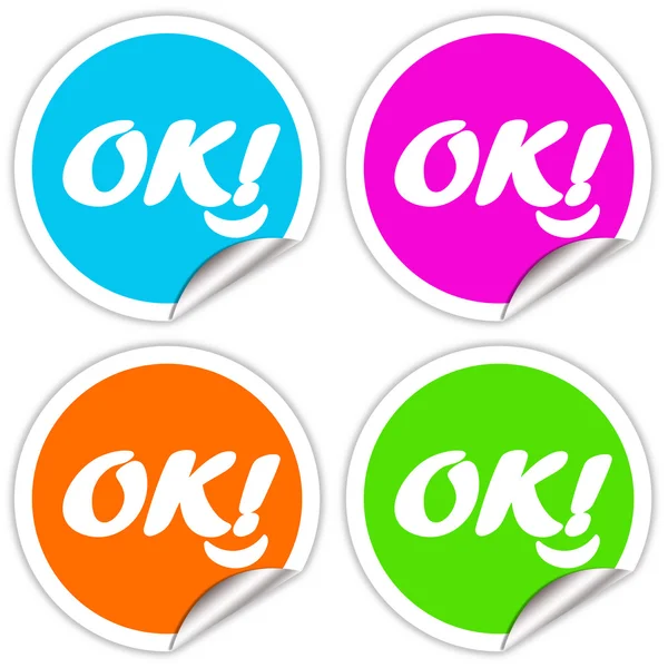 Ok stickers — Stock Photo, Image