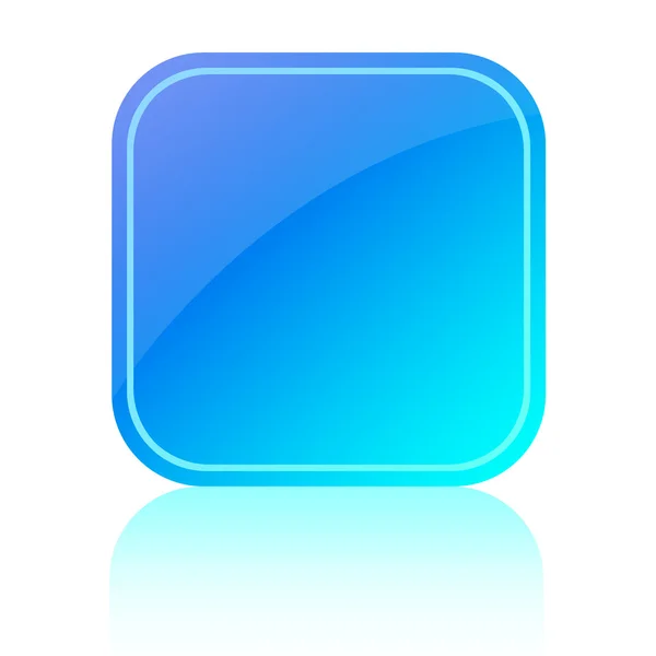 Niebieski przycisk szklisty — Zdjęcie stockowe