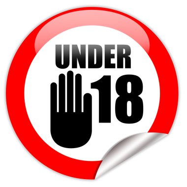 Under eighteen sign clipart