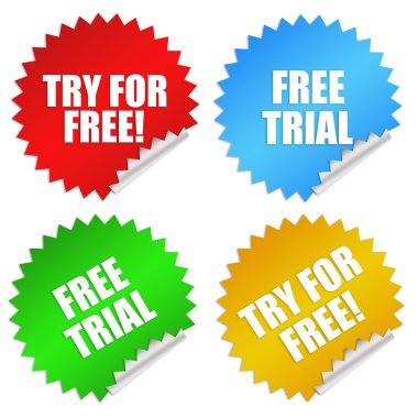 Free trial stickers clipart