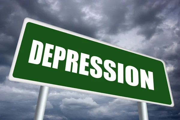 Signo de depresión — Foto de Stock