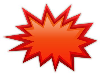 Boom splash on white clipart