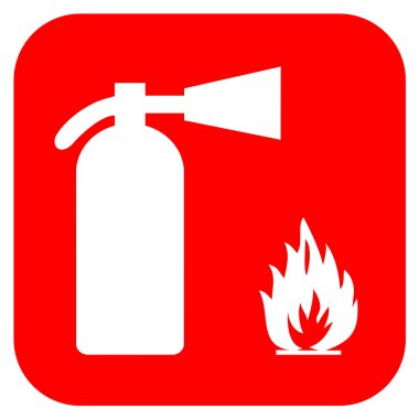 Fire extinguisher sign clipart