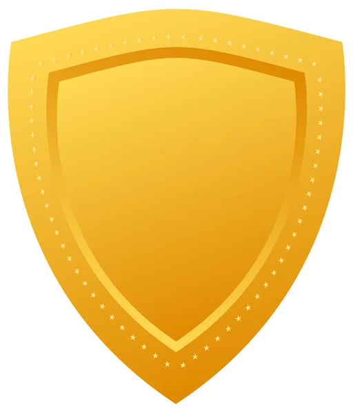 Vector gold shield — Stock Vector