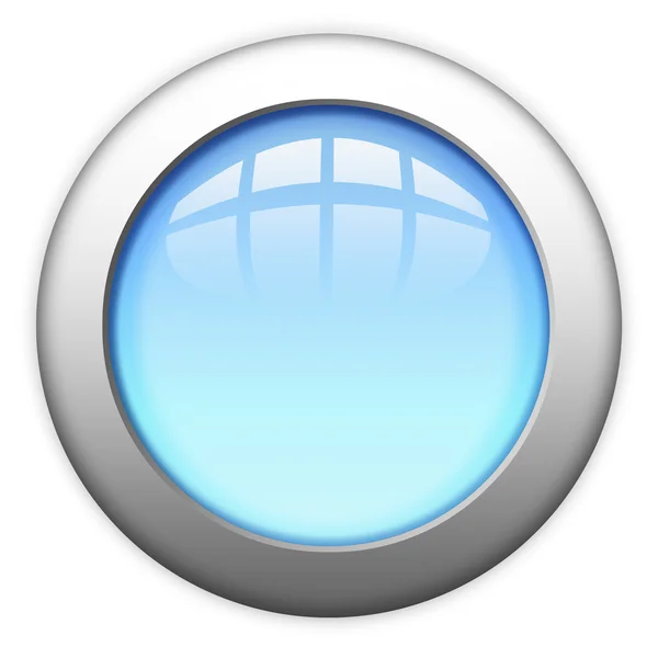 Botão web metálico em branco — Fotografia de Stock