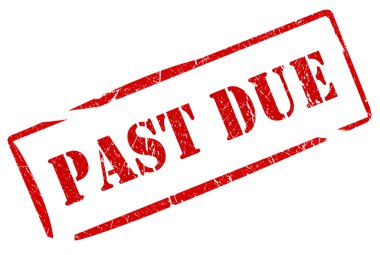 Past due stamp clipart