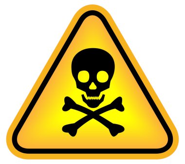 Skull danger sign clipart