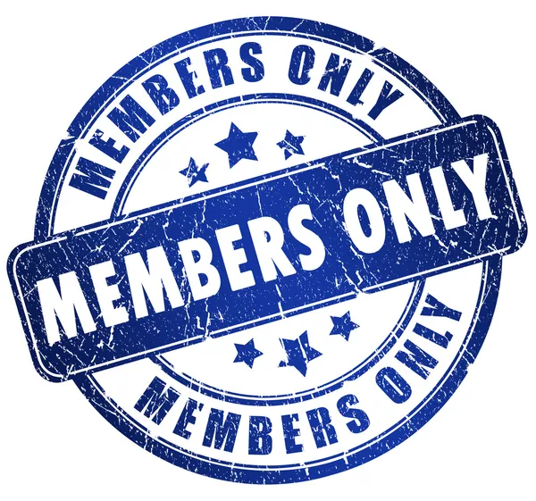 Members only stamp — Stock Photo, Image
