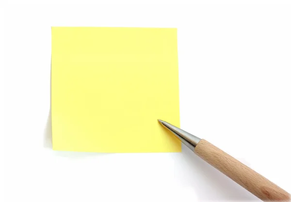 Note paper with pen — Stock Photo, Image