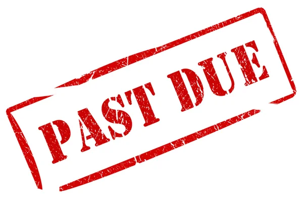 Past due stamp — Stock Photo, Image