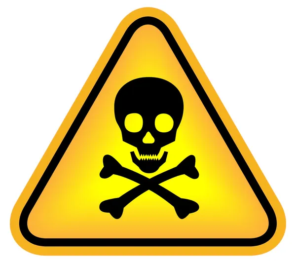 Skull danger sign — Stock Photo, Image