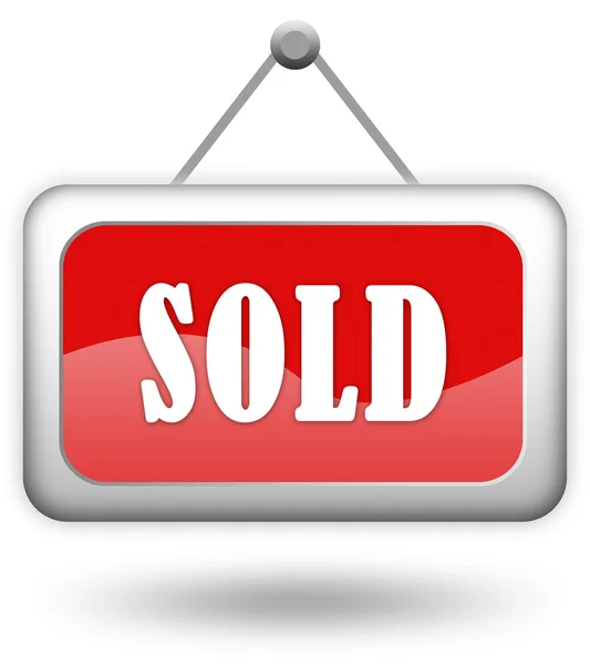 Sold red sign — Stock Photo, Image