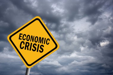 Economic crisis sign clipart