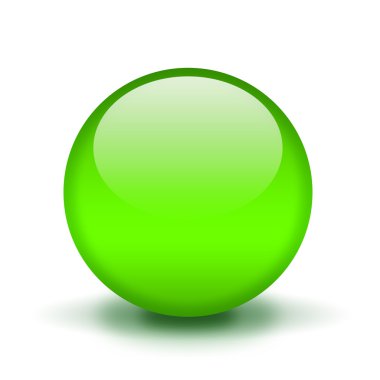 yeşil parlak top