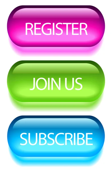 Registration buttons — Stock Photo, Image