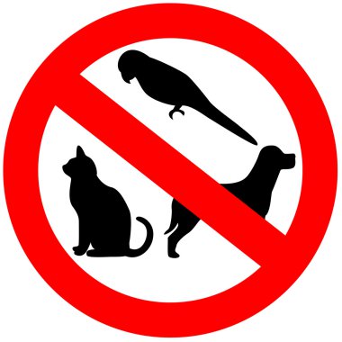 No animals sign clipart