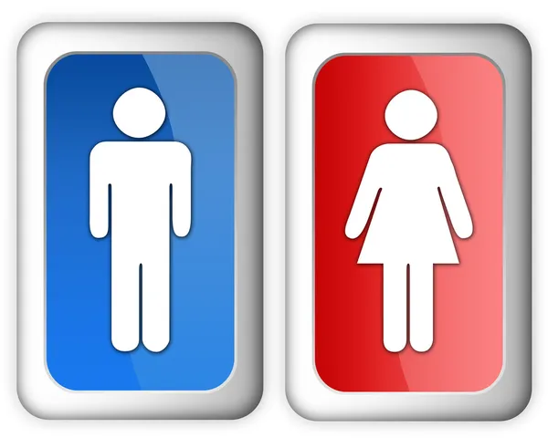 Man woman restroom signs — Stock Photo, Image