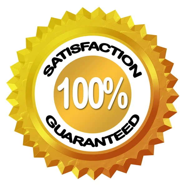 Satisfaction guaranteed label — Stock Photo, Image