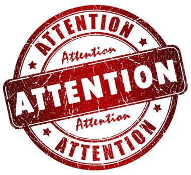 Attention stamp clipart