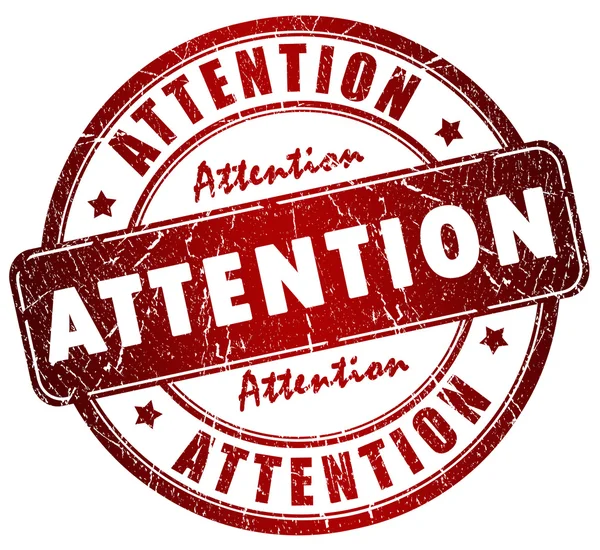 Attention stamp — Stock Photo, Image