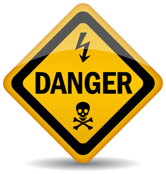 Vector danger warning sign
