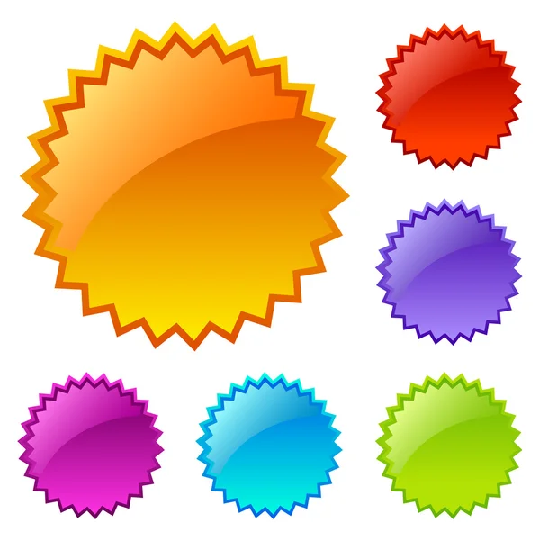 Blank colored web icons — Stock Vector