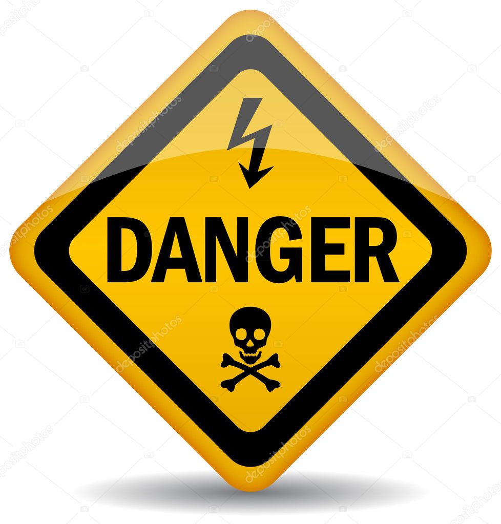 Vector danger warning sign