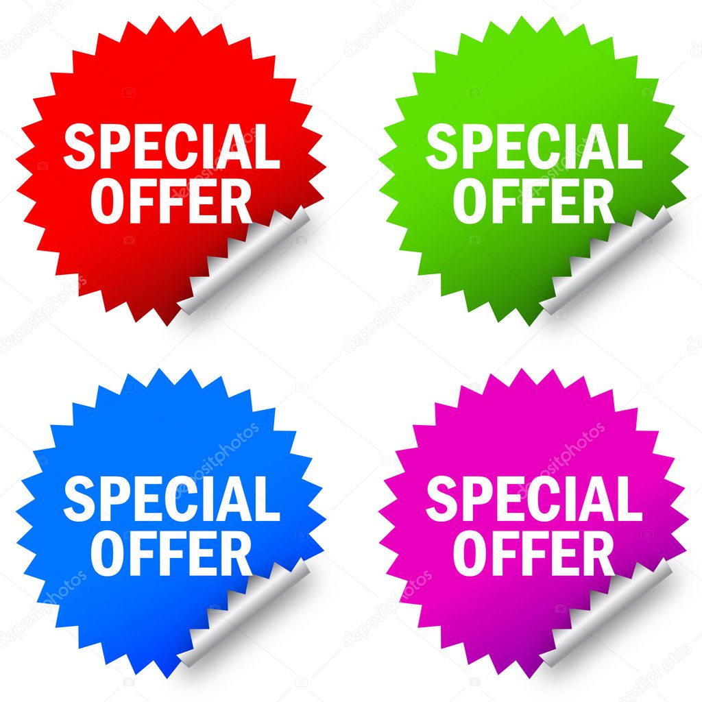 Vector special offer labels