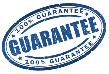 Guarantee blue stamp clipart