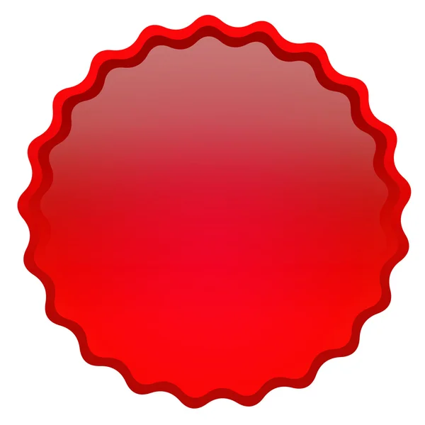 Rojo rizado icono brillante —  Fotos de Stock