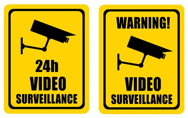 Sinal de vigilância por vídeo — Fotografia de Stock