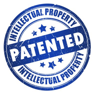 Patented intellectual property stamp clipart