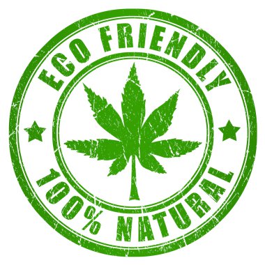 Cannabis eco friendly stamp clipart